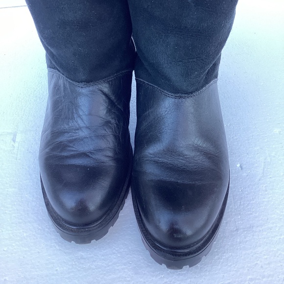 La Canadienne Harlan Leather Sheepskin Fleece Asymmetrical Boot 9M - Picture 5 of 9